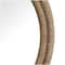 Brown Wood Beaded Frame Wall Mirror with Distressing 28" x 2" x 28"